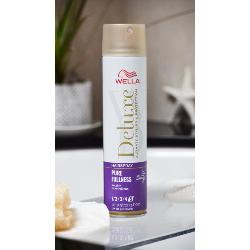 Wella Deluxe Pure Fullness Extra Strong Hold Hairspray For Volume 250 Ml