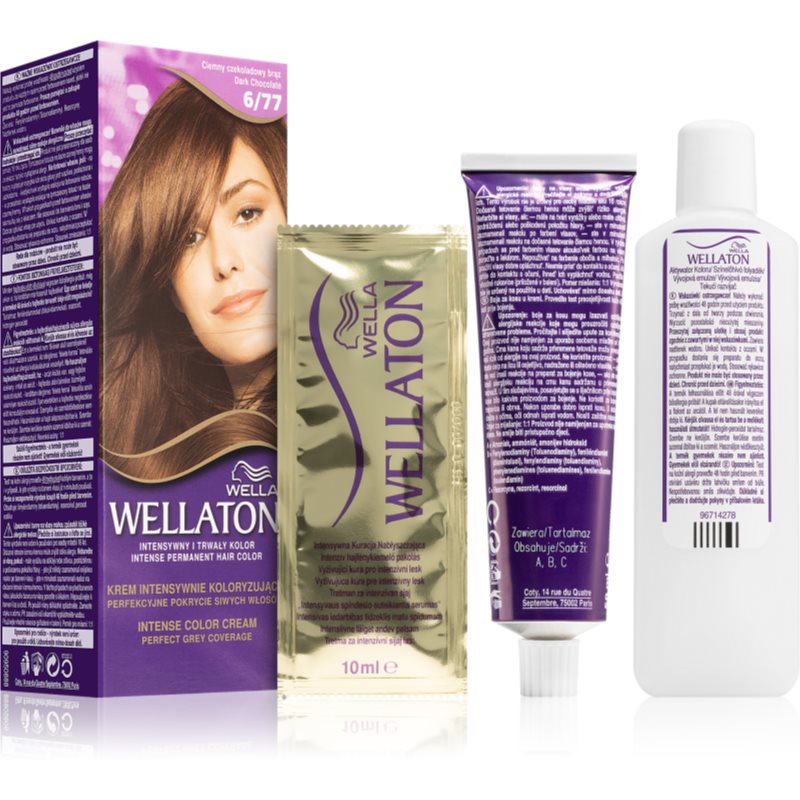 Wella Wellaton Intense перманентна фарба для волосся з екстрактом аграну відтінок 6/77 Dark Chocolate 1 кс