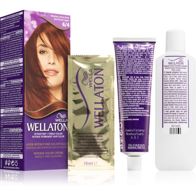 

Wella Wellaton Permanent Colour Crème фарба для волосся відтінок 6/4 Dark Blonde Copper