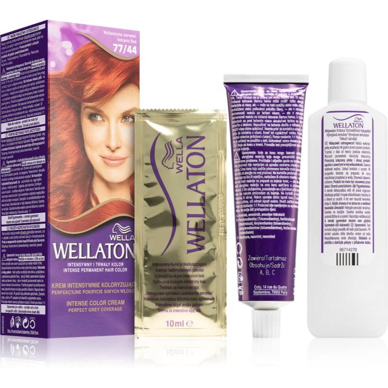 Wella Wellaton Intense перманентна фарба для волосся з екстрактом аграну відтінок 77/44 Volcanic Red 1 кс