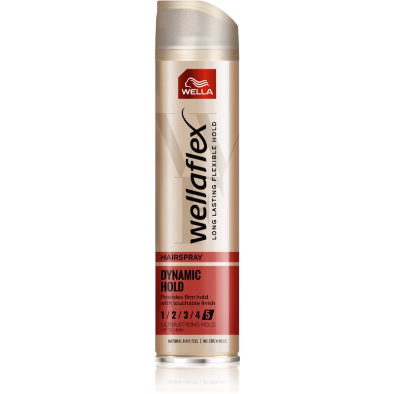 Wella Wellaflex Heat Protection itin stiprios fiksacijos plaukų lakas karščiu formuojamai šukuosenai 250 ml