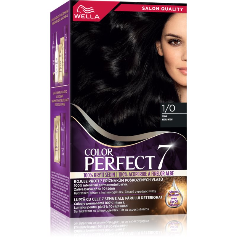 Wella Color Perfect Haarfarbe Farbton 1/0 Infinite Black 1 St.