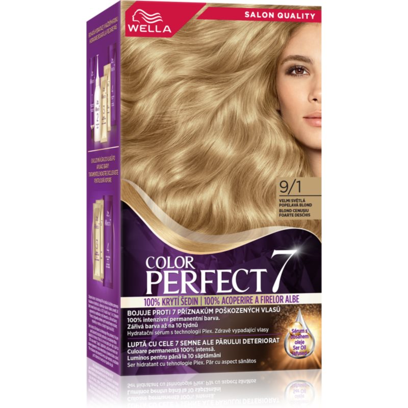 Wella Color Perfect фарба для волосся відтінок 9/1 Very Light Ash Blond 1 кс