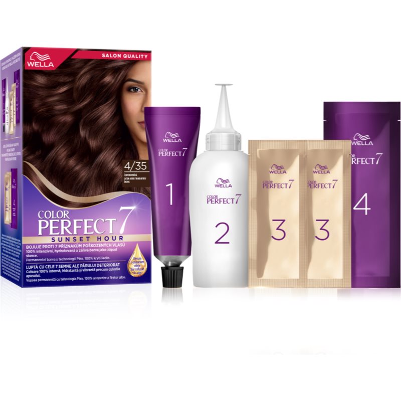 Wella Color Perfect Sunset Hour Haarfarbe 4/35 Reddish Brown 1 St.
