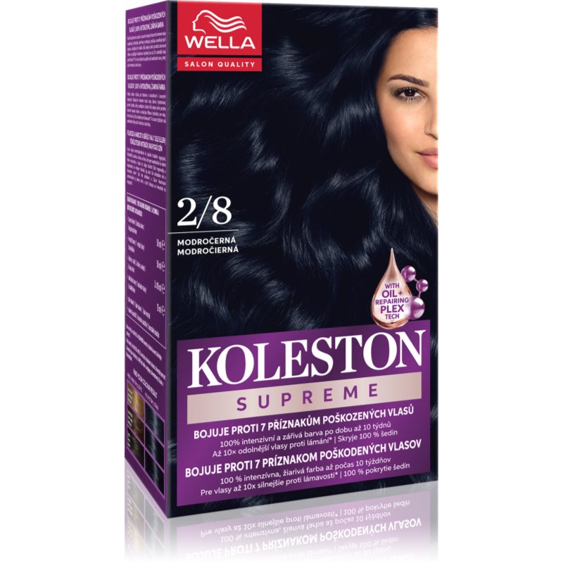 Wella Koleston Supreme coloration cheveux teinte 2/8 Blue Black 100 ml