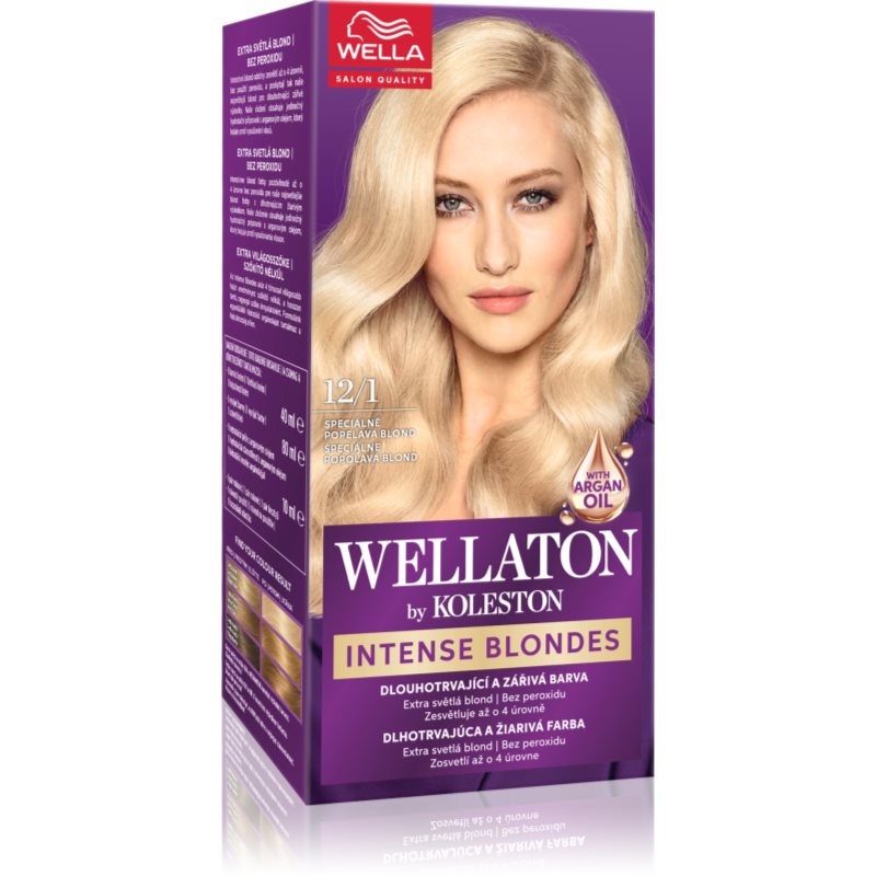Wella Wellaton by Koleston tinta permanente per capelli con olio di argan colore 12/1 Special Ash Blonde 1 pz