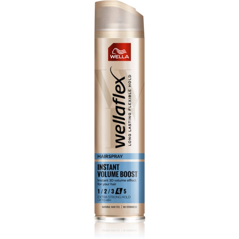 Wella Wellaflex Instant Volume Boost stiprios fiksacijos plaukų lakas papildomai apimčiai 250 ml