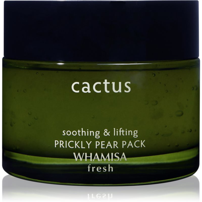 WHAMISA Cactus Prickly Pear Pack drėkinamoji gelinė kaukė intensyvaus poveikio atkuriamoji ir odą stangrinamoji priemonė 100 g