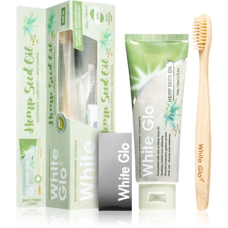 White Glo Hemp Seed Oil Whitening Toothpaste With Brush 150 G