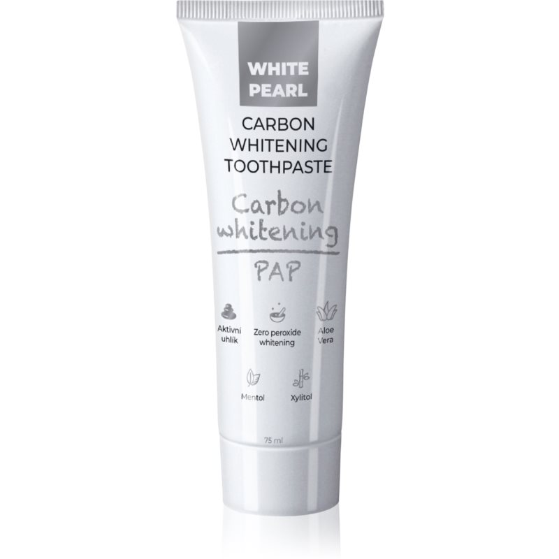 White Pearl PAP Carbon Whitening zobna pasta za beljenje zob 75 ml