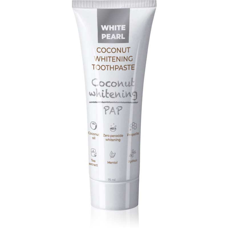 White Pearl PAP Coconut Whitening zobna pasta za beljenje zob 75 ml
