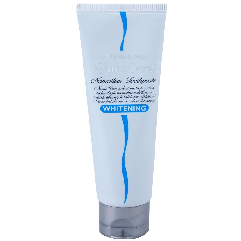 

White Pearl NanoCare Whitening зубна паста з наночастинками срібла проти темних плям на зубній емалі