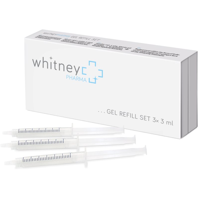 WhitneyPHARMA Gel refill set papildymas švelniam dantų balinimui 3x3 ml