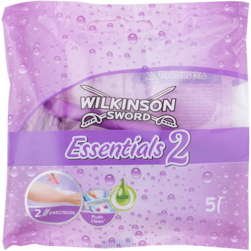Wilkinson Sword Essentials 2 vienkartiniai skustuvai, 5 vnt. moterims 5 vnt.