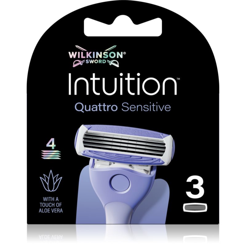 Wilkinson Sword Intuition Quattro Sensitive náhradní hlavice 3 ks