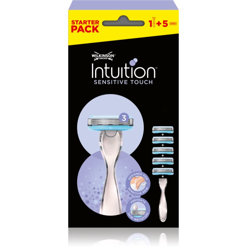 Wilkinson Sword Intuition Sensitive Touch Shaver + Replacement Heads 1 Pc