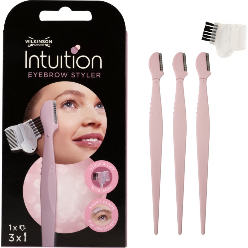 Wilkinson Sword Intuition Eyebrow Styler Women’s Shaver For Eyebrows 3 Pc