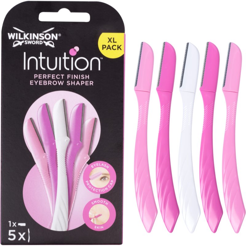 Wilkinson Sword Intuition Perfect Finish Eyebrow Shaper razor for eyebrows 5 pc