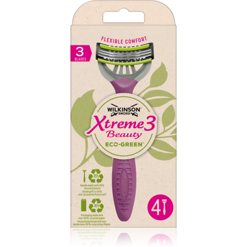 Wilkinson Sword Xtreme 3 Beauty Eco Green Engångshyvel 4 st. female
