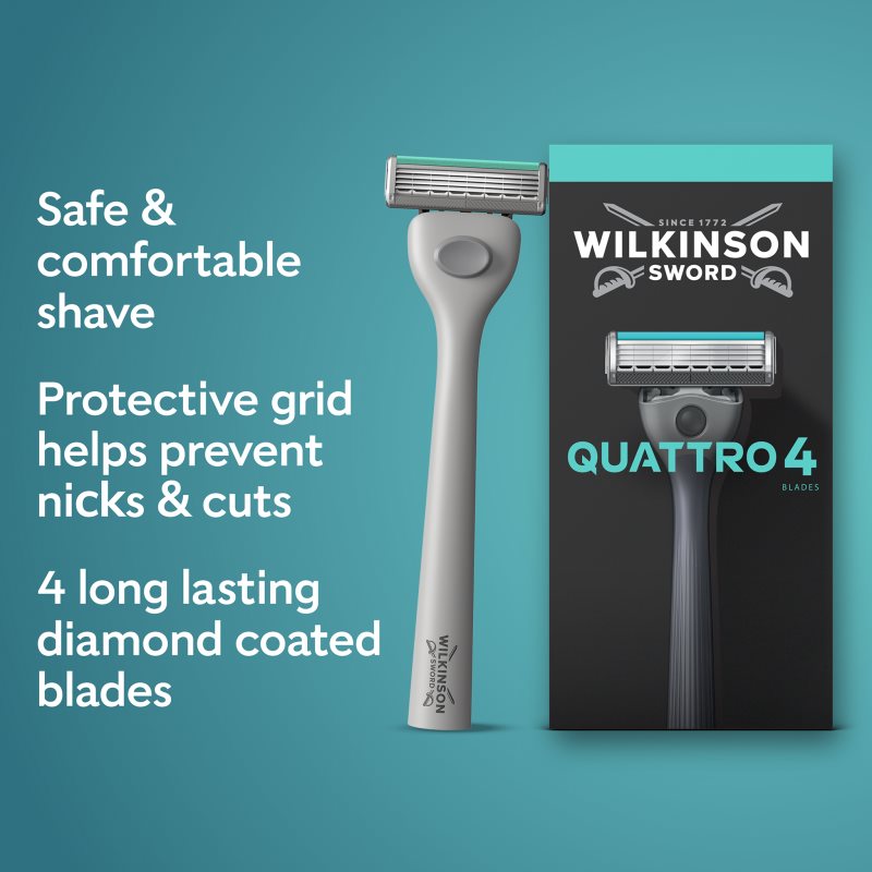 Wilkinson Sword Quattro holiaci strojček + náhradné hlavice