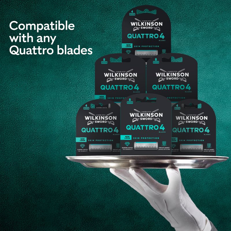 Wilkinson Sword Quattro holiaci strojček + náhradné hlavice
