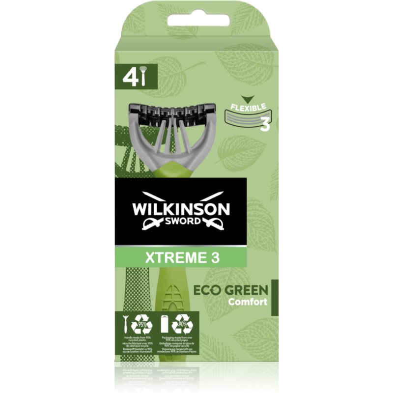 Wilkinson Sword Xtreme 3 Eco Green одноразова бритва для чоловіків 4 кс