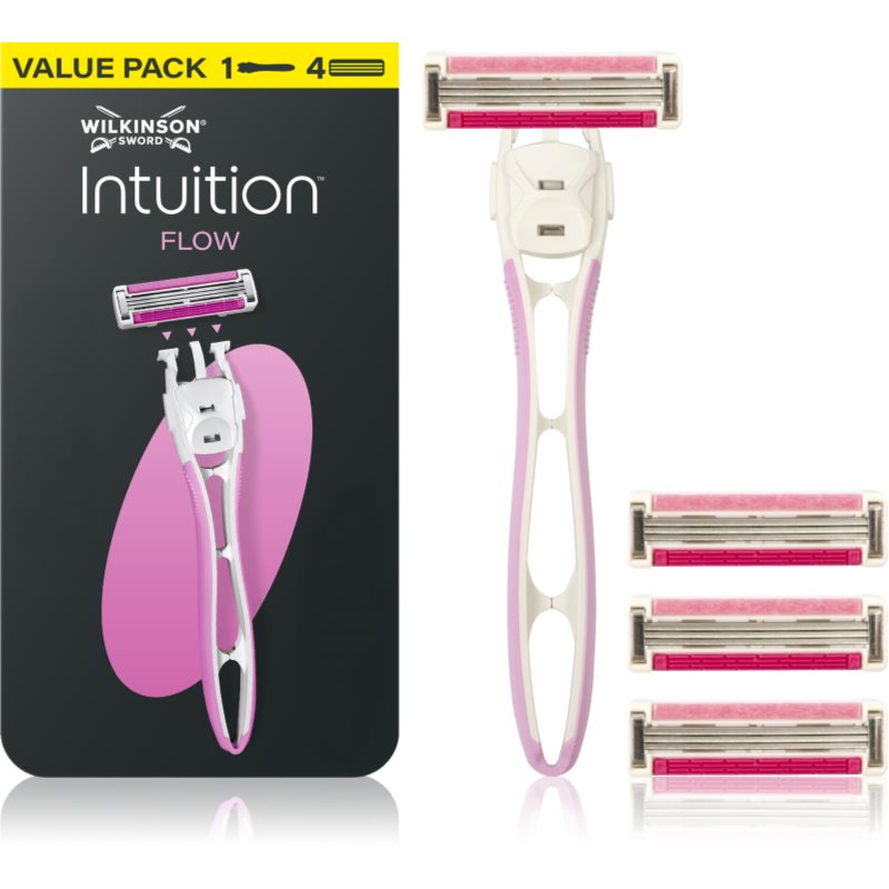 Wilkinson Sword Wilkinson Sword Intuition Flow Hybrid γυναικεία ξυριστική μηχανή + ανταλλακτικές λεπίδες 4 τεμ.