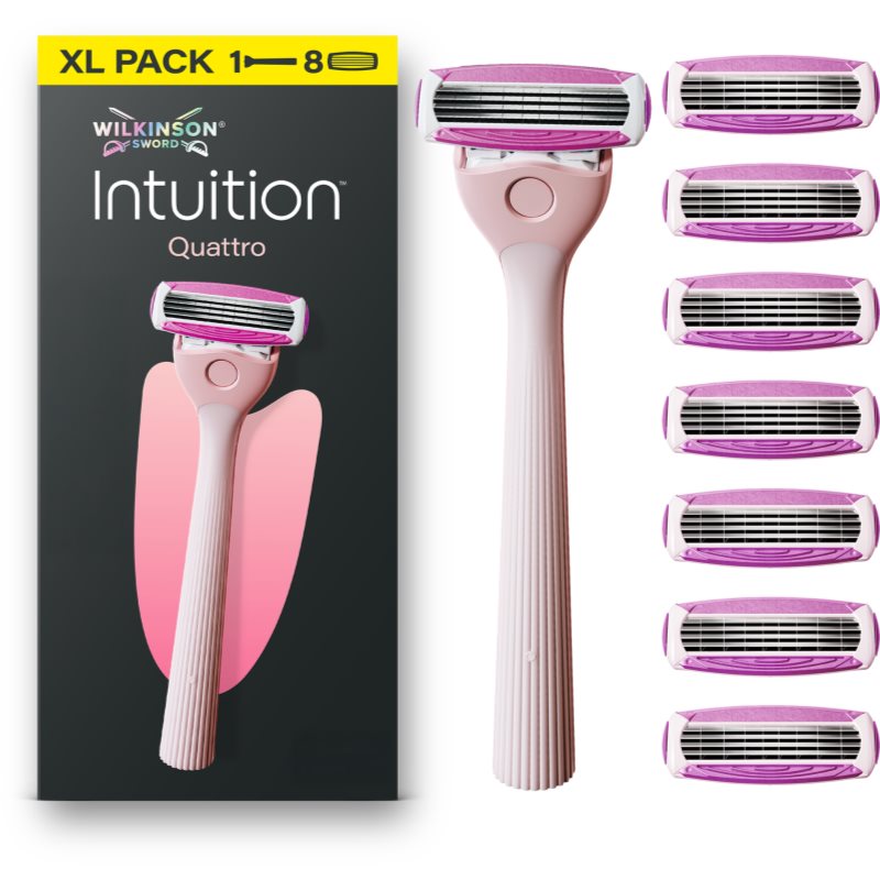 Wilkinson Sword Intuition Quattro holiaci strojček náhradné čepieľky 8 ks