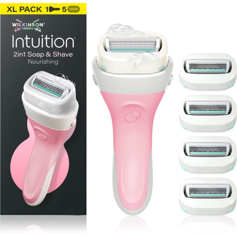 Wilkinson Sword Intuition 2in1 Ultra Moisture Razor holicí strojek + náhradní hlavice 5 ks