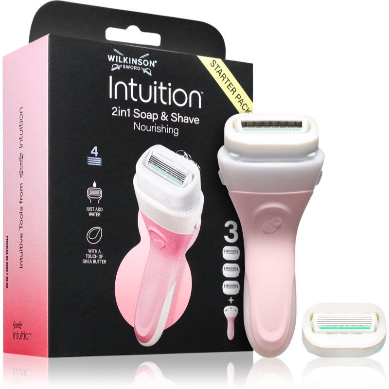 Wilkinson Sword Intuition 2in1 Soap & Shave Nourishing самобръсначка   резервни глави