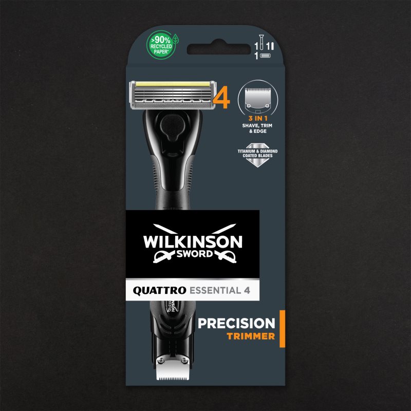 Wilkinson Sword Quattro Essential 4 Titanium Precision holiaci strojček náhradné čepieľky 1 ks (obrázok 7)