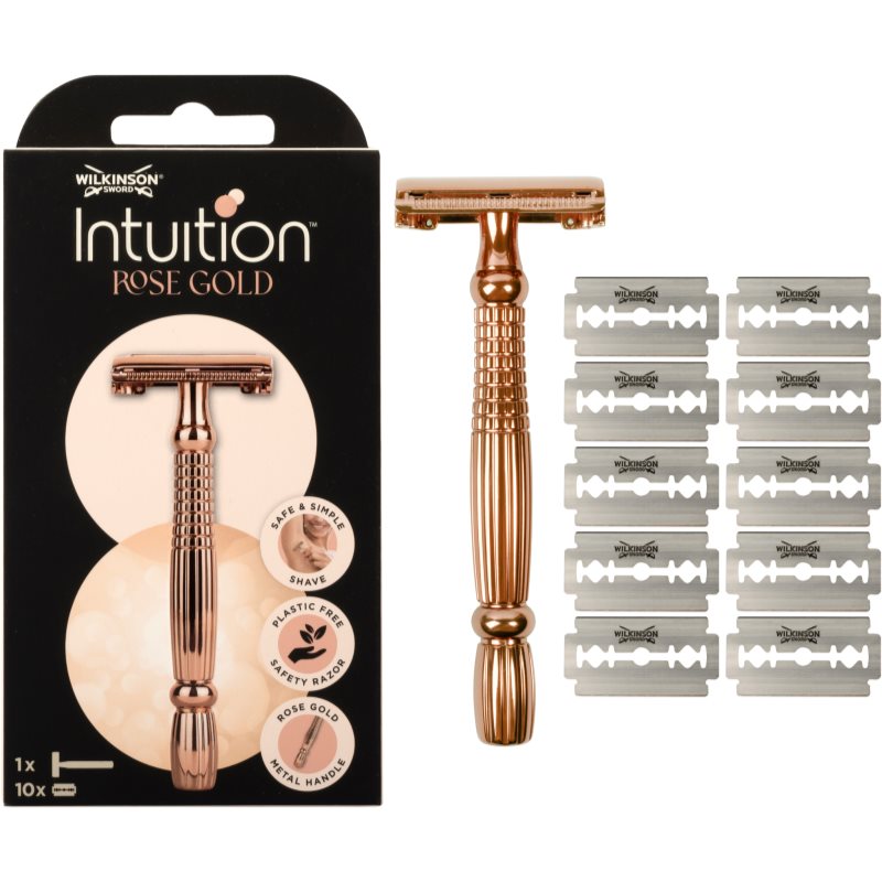 Wilkinson Sword Intuition Rose Gold Razor brijač + zamjenske britvice 10 kom