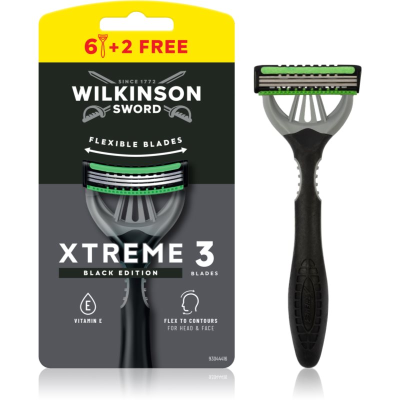 Wilkinson Sword Xtreme 3 Black Edition kertakäyttöhöylät miehille 8 kpl