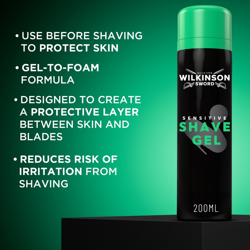 Wilkinson Sword Sensitive Shave Gel foaming gel for shaving for men 200 ml