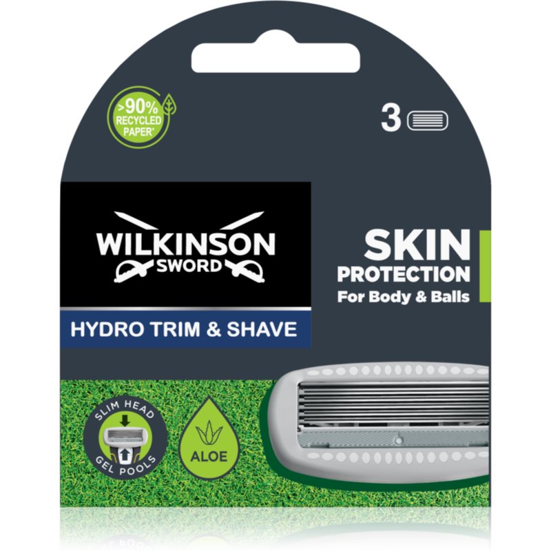 Wilkinson Sword Hydro Trim and Shave Skin Protection For Body and Balls spare heads 3 pc
