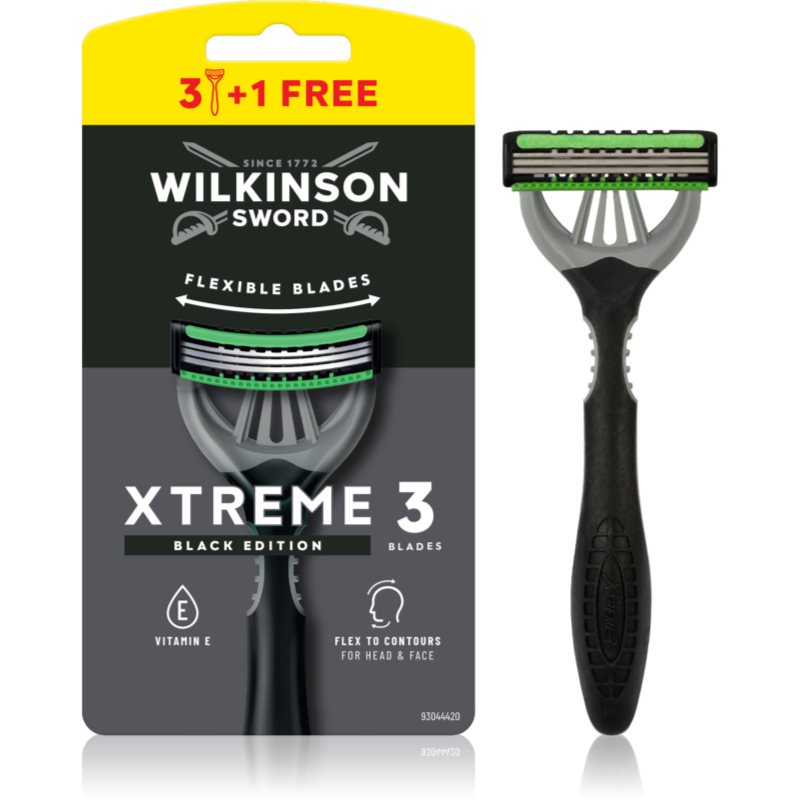 Wilkinson Sword Xtreme 3 Black Edition jednorázové holiace strojčeky pre mužov 4 ks
