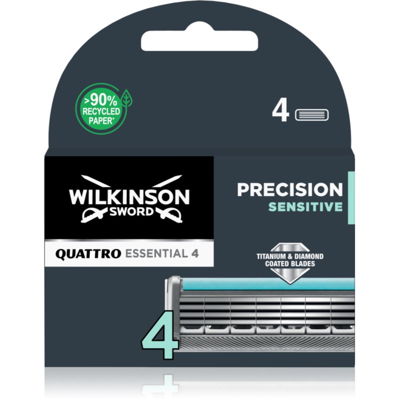 Wilkinson Sword Quattro Essential 4 Precision Sensitive nadomestne britvice 4 kos
