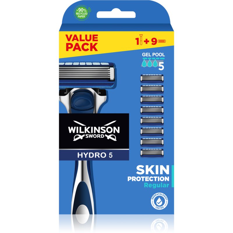 Wilkinson Sword Hydro5 Skin Protection Regular skustuvas + pakaitinės galvutės