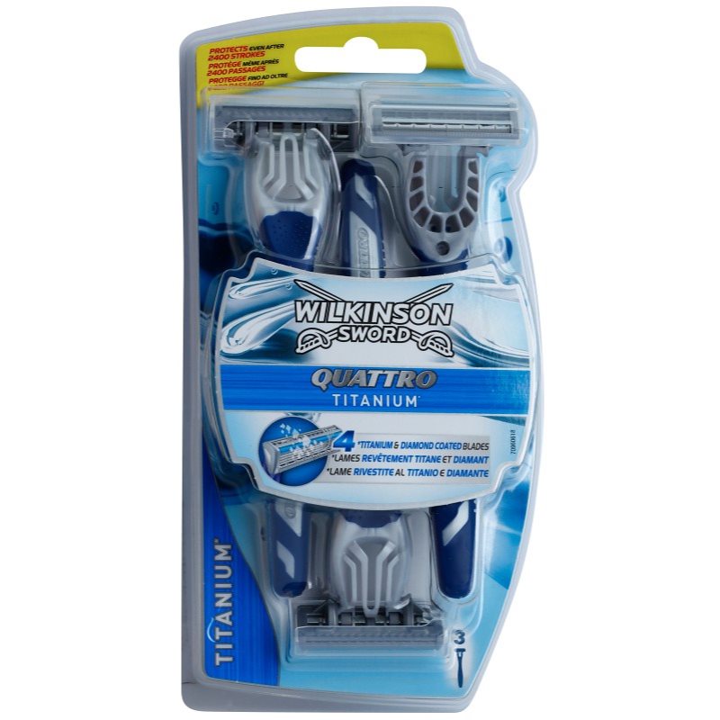 

Wilkinson Sword Quattro Titanium Станок для гоління одноразовий 3 Шт