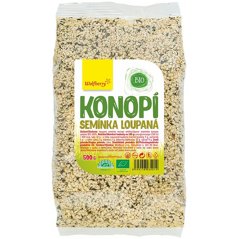 Wolfberry Konopné semienko lúpané BIO semienka v BIO kvalite 500 g kúpite na Notino.sk