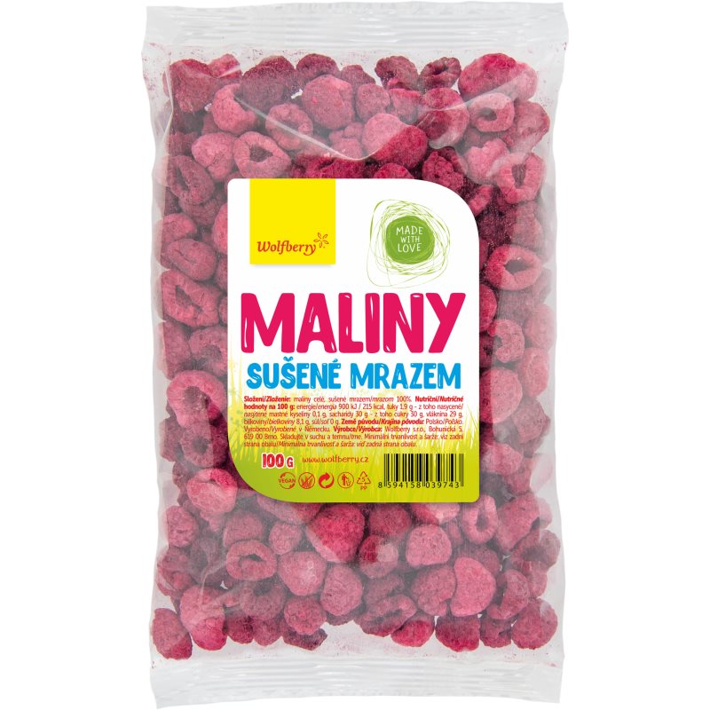Wolfberry Maliny lyofilizované mrazom sušené ovocie 100 g kúpite na Notino.sk