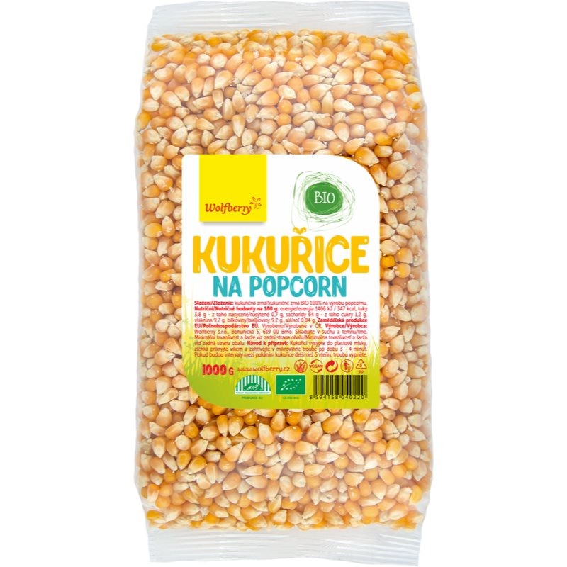 Wolfberry Kukurica na popcorn BIO na prípravu pukancov v BIO kvalite 1000 g kúpite na Notino.sk