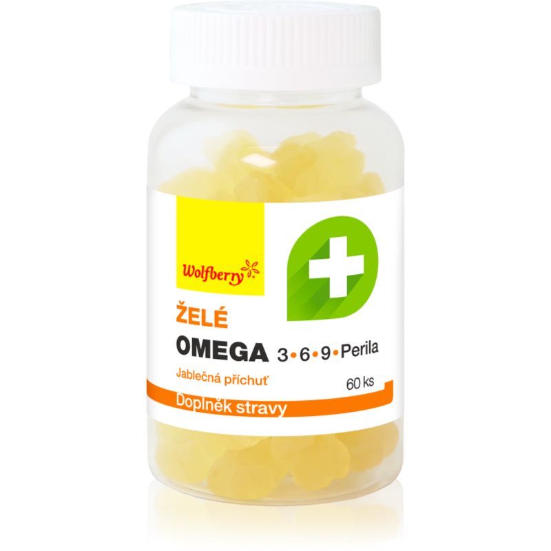Wolfberry Omega 3,6,9+perila želé s jablečnou příchutí 60 ks