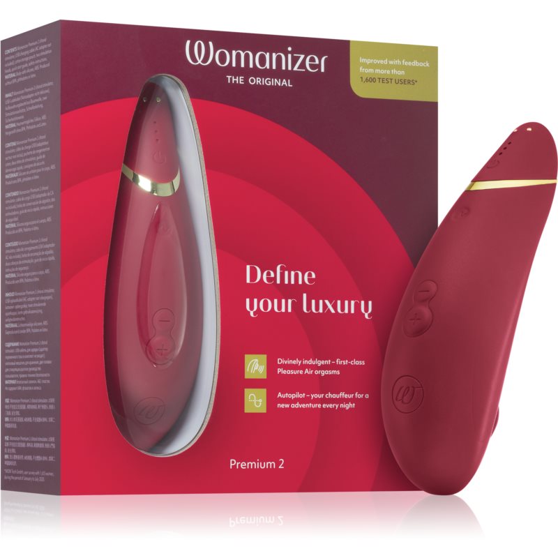 Womanizer Premium 2 Stimulateur Clitoridien Bordeaux 15,5 Cm