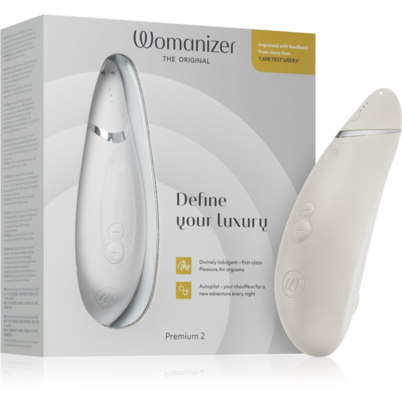 Womanizer Premium 2 Stimulateur Clitoridien Warm Gray 15,5 Cm