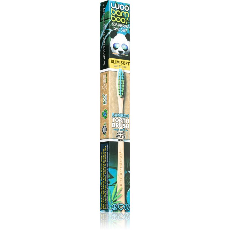 Woobamboo Eco Toothbrush Slim Soft bambukinis dantų šepetėlis Slim Soft 1 vnt.