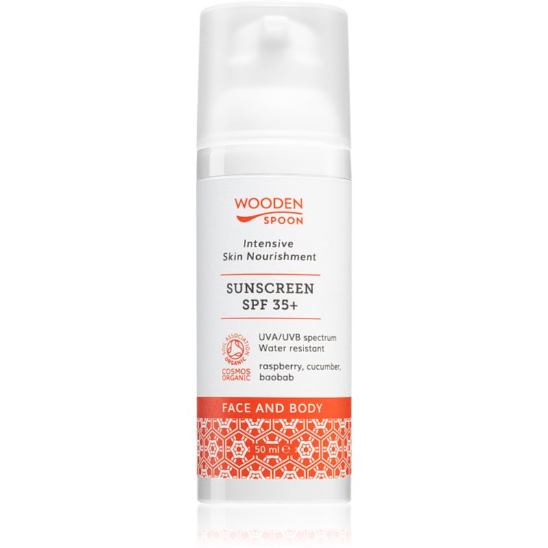 WoodenSpoon Skin Nourishment молочко для засмаги для шкіри обличчя та тіла SPF 35 50 мл