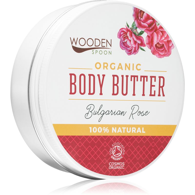 WoodenSpoon Organic Bulgarian Rose telové maslo s vôňou ruží 100 ml