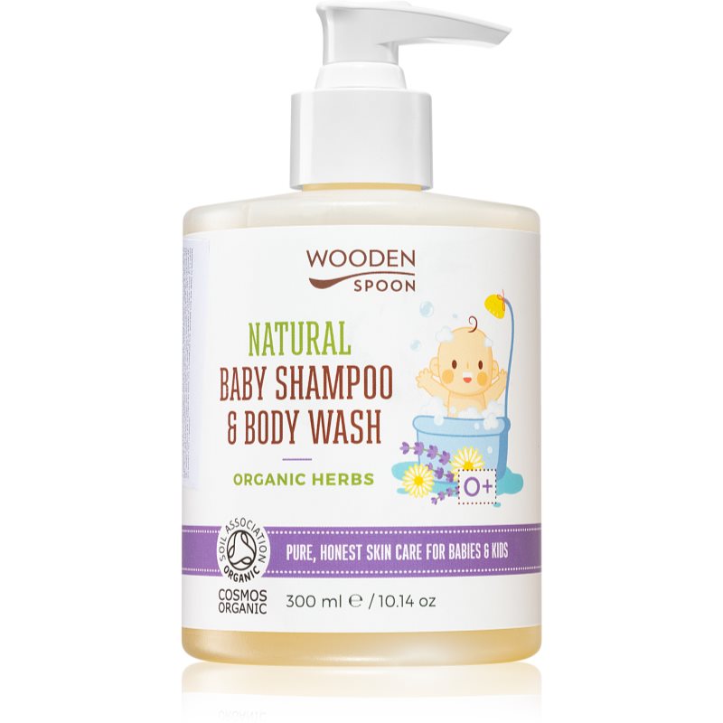 WoodenSpoon Natural šampūnas ir dušo želė vaikams su levandų kvapiosiomis medžiagomis 300 ml