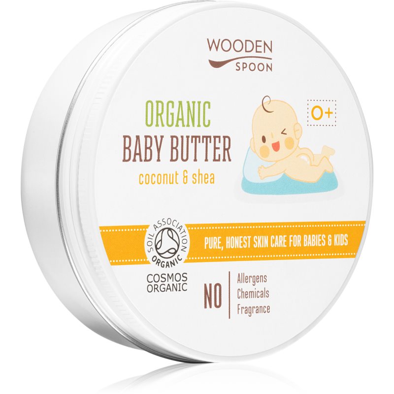 WoodenSpoon Organic Coconut & Shea kūno sviestas vaikams nuo gimimo 100 ml